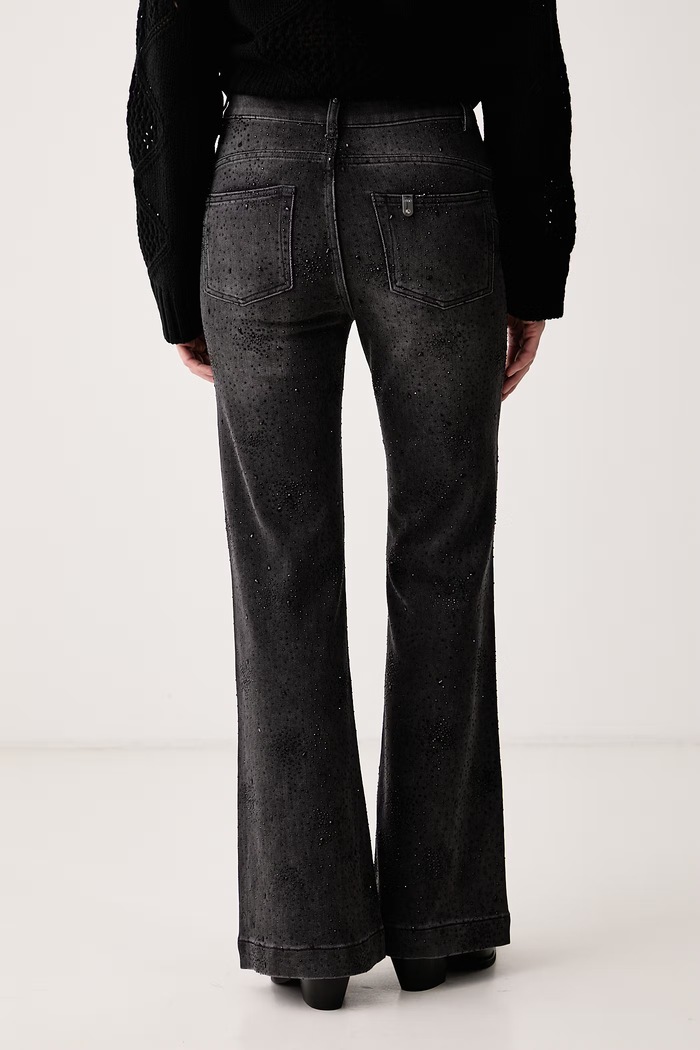 Odzież Liu Jo Jeansy flare damskie UF6107.D0423 czarny