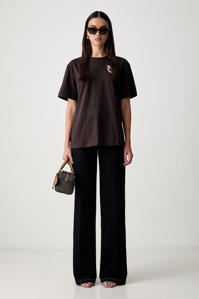 Liu Jo jeansy flare damskie UF6088.D0264 granatowy AW26
