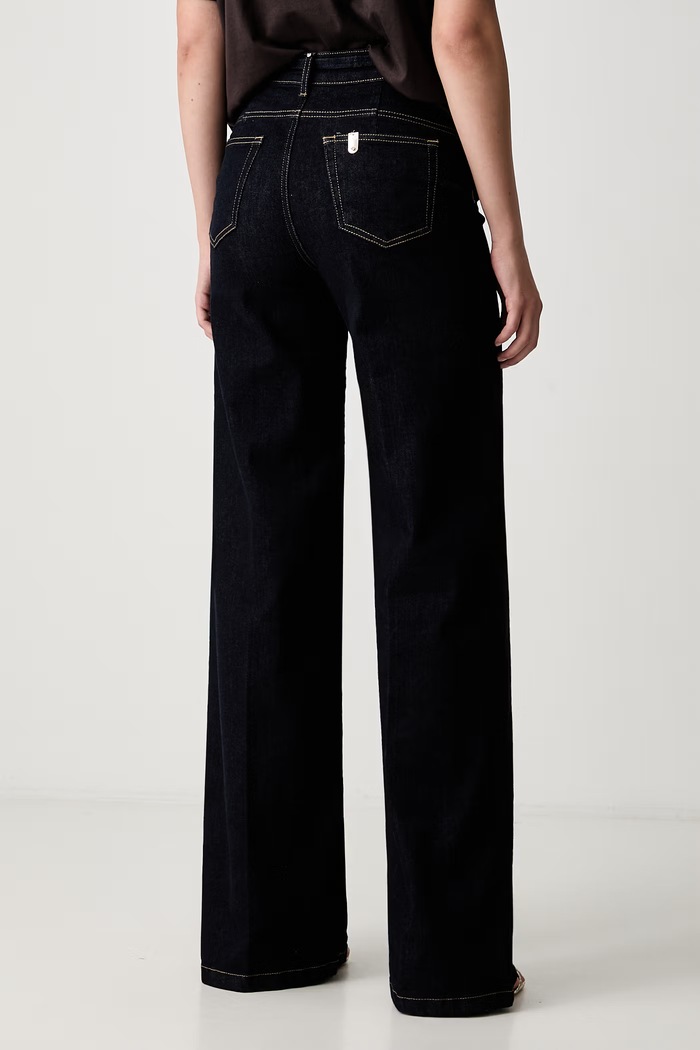 Odzież Liu Jo jeansy flare damskie UF6088.D0264 granatowy