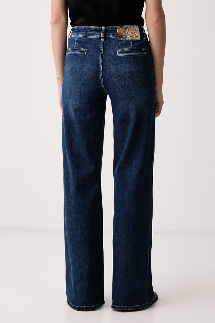 Odzież Liu Jo Jeansy straight damskie UF6083.DS085 granatowy
