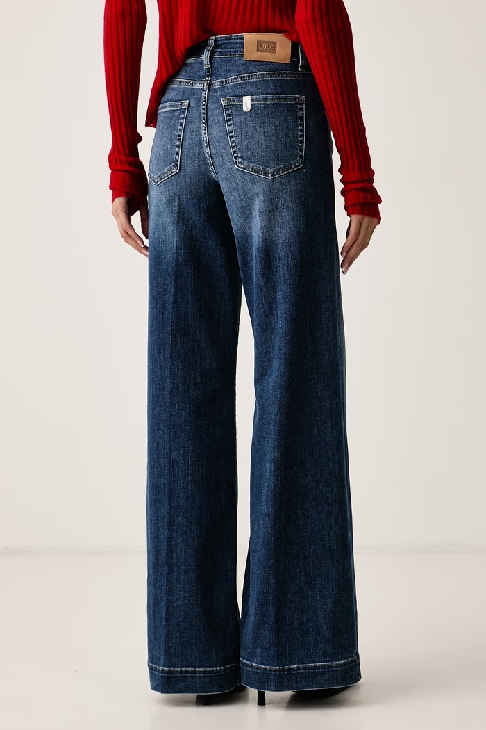 Odzież Liu Jo Jeansy flare damskie UF6068.DS081 niebieski
