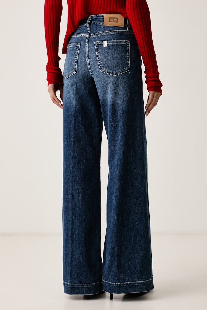 Odzież Liu Jo Jeansy flare damskie UF6068.DS081 niebieski