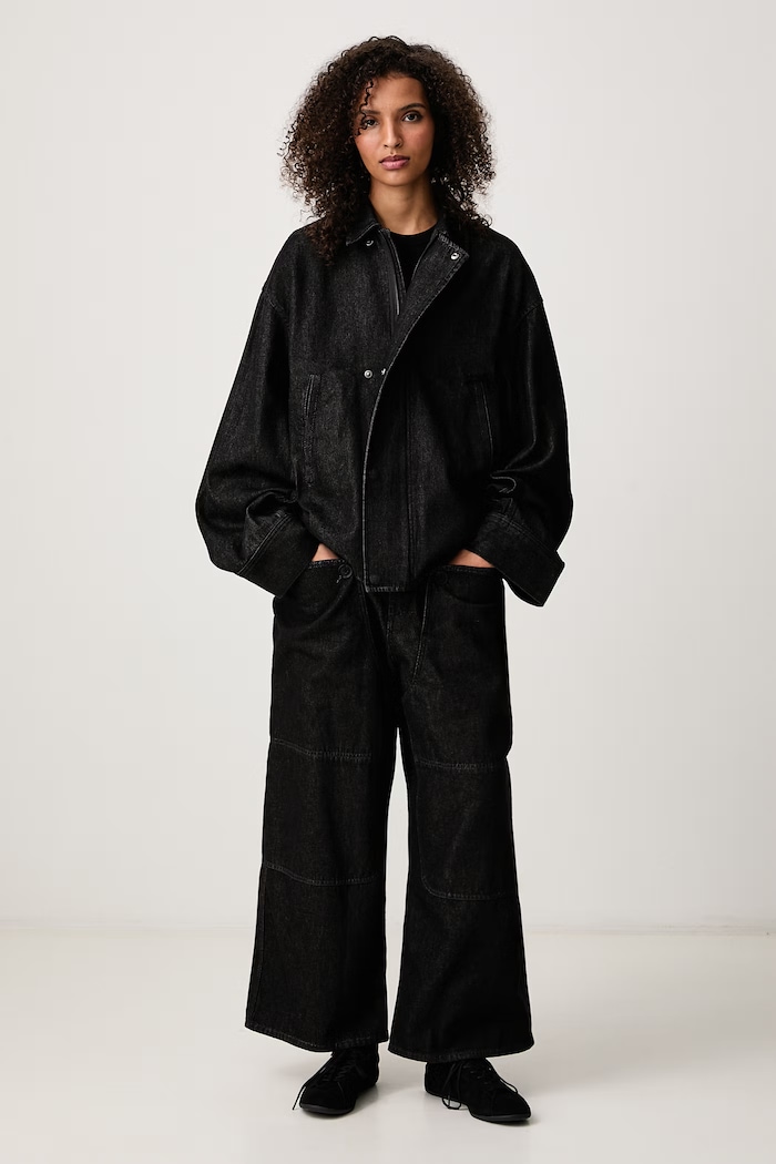 Y-3 W DENIM SL PNT jeansy relaxed fit damskie KS1450 czarny AW26