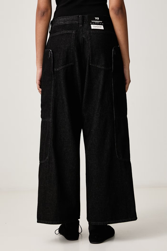 Odzież Y-3 W DENIM SL PNT jeansy relaxed fit damskie KS1450 czarny