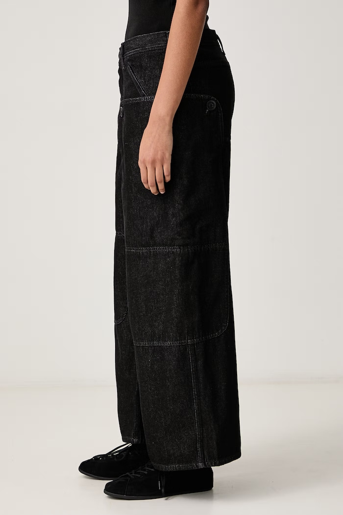 W DENIM SL PNT jeansy relaxed fit damskie Y-3 KS1450 czarny