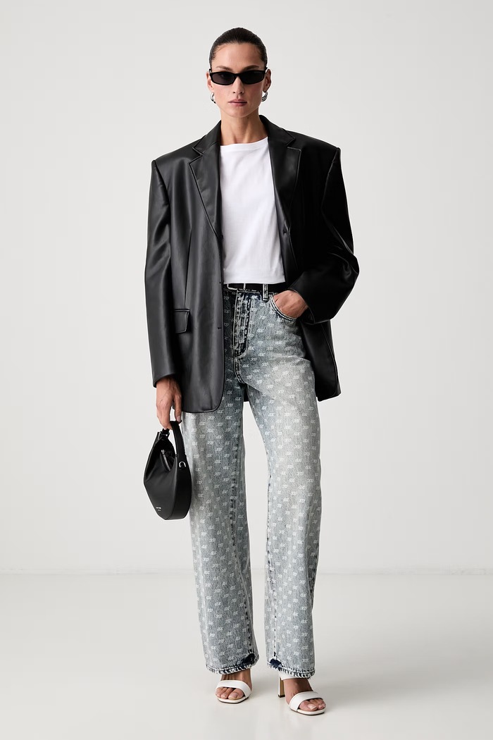 Armani Exchange jeansy relaxed fit damskie XW000100.AF25777 niebieski AW26