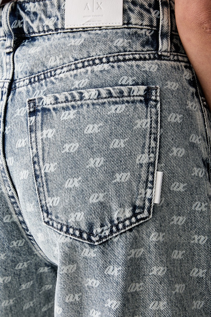 Armani Exchange jeansy relaxed fit damskie niebieski XW000100.AF25777