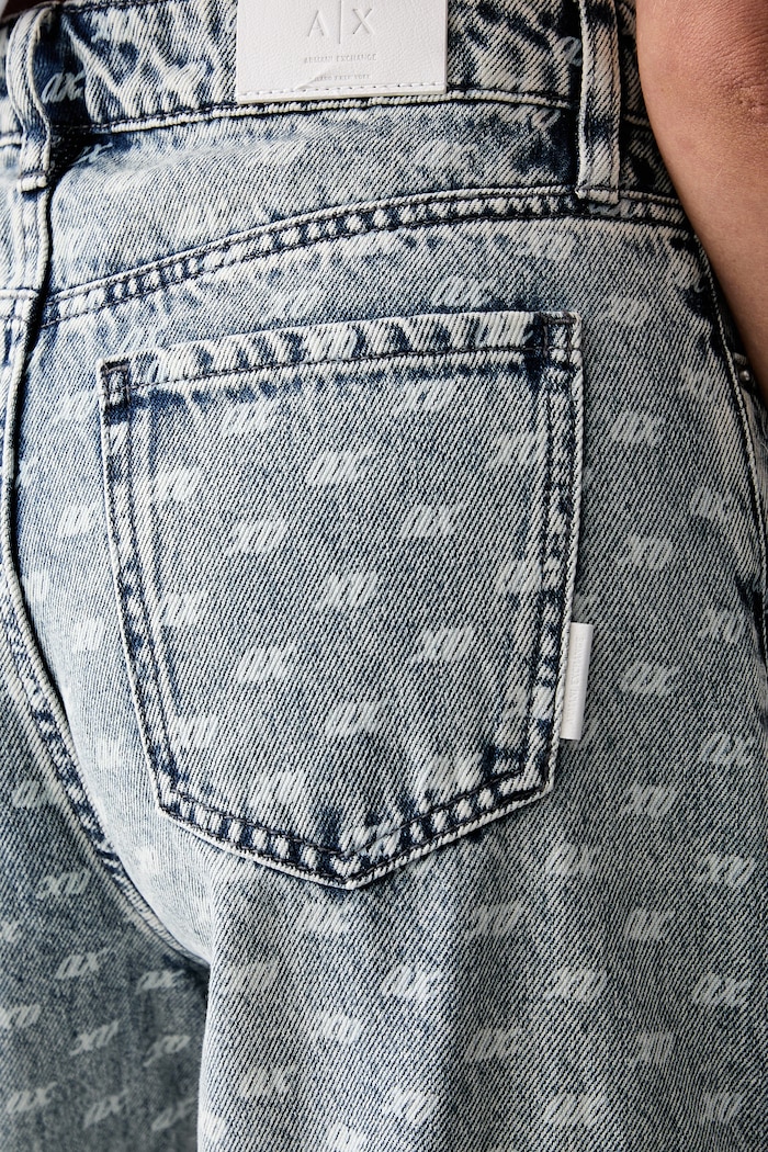 Armani Exchange jeansy relaxed fit damskie niebieski XW000100.AF25777