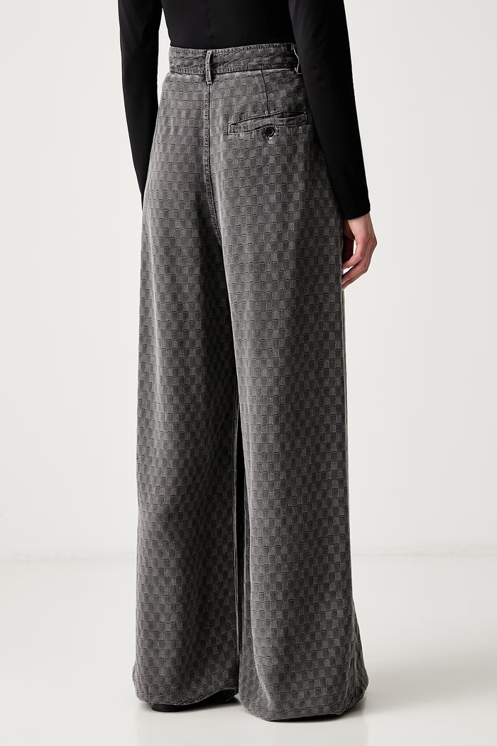 Odzież MUNTHE Jeansy wide leg damskie RONAN 263141126306 szary