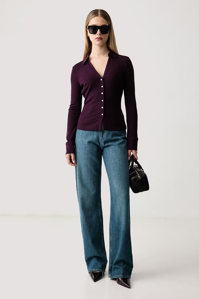 Trussardi Jeansy boyfriend damskie P4409700444N niebieski AW26