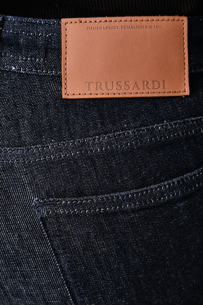 Jeansy skinny damskie Trussardi P4559F00426N granatowy