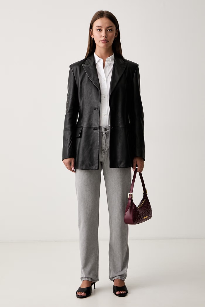 Trussardi jeansy straight damskie P4429500442N szary AW26