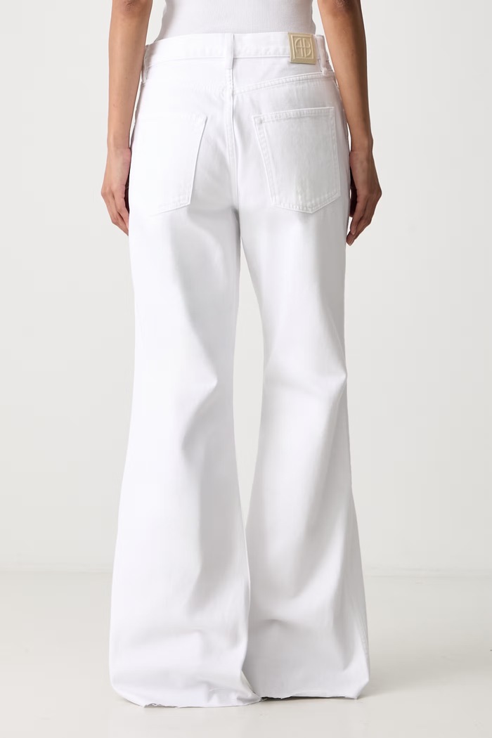 Odzież Anine Bing WYATT jeansy relaxed fit damskie A.06.12257.WTI1 biały