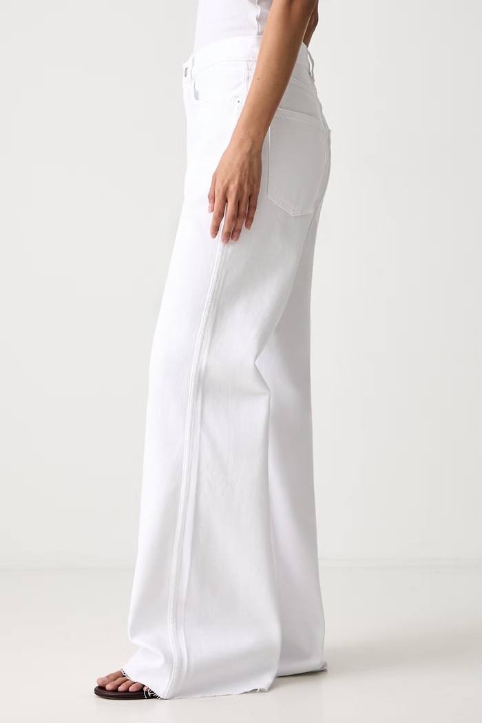 Anine Bing WYATT jeansy relaxed fit damskie biały A.06.12257.WTI1