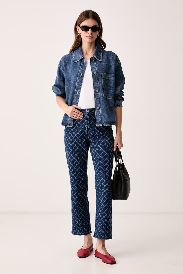 Joseph Ribkoff Jeansy straight damskie 263906 granatowy AW26