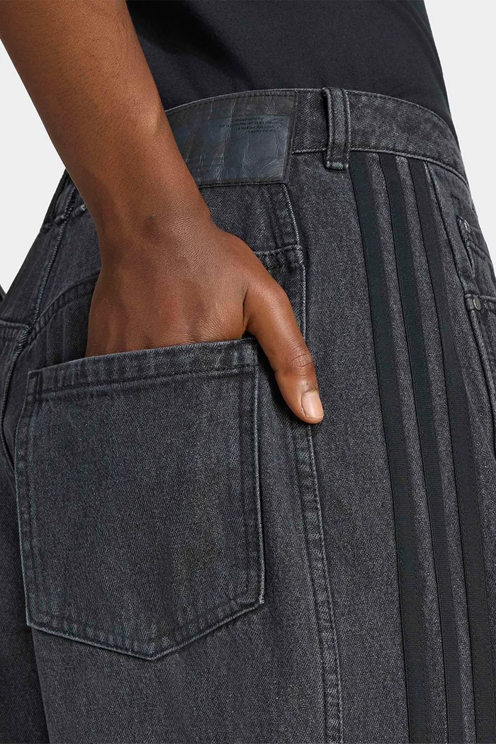 Τζιν barrel γυναικεία Denim Barrel adidas Originals LF3778 μαύρο