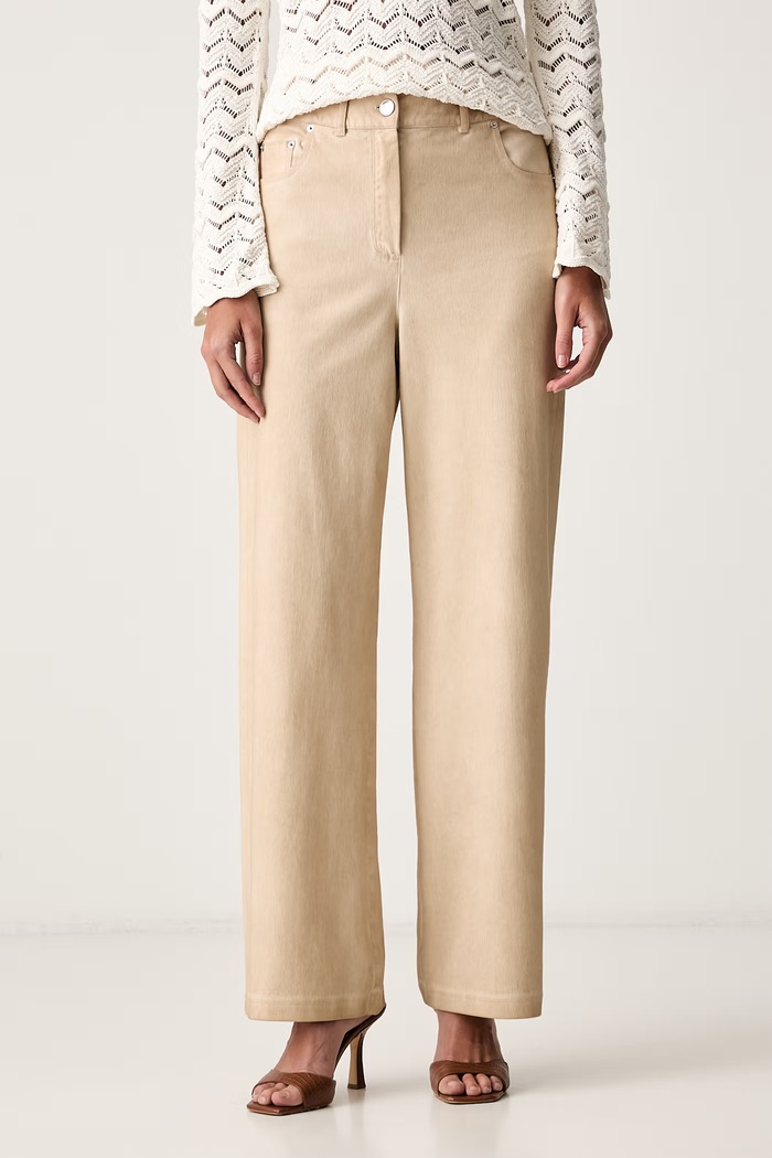 MM by Max Mara jeansy straight damskie MMLGELATO beżowy 2626786067600