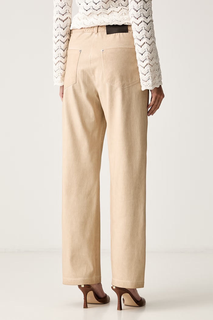 Odzież MM by Max Mara jeansy straight damskie MMLGELATO 2626786067600 beżowy