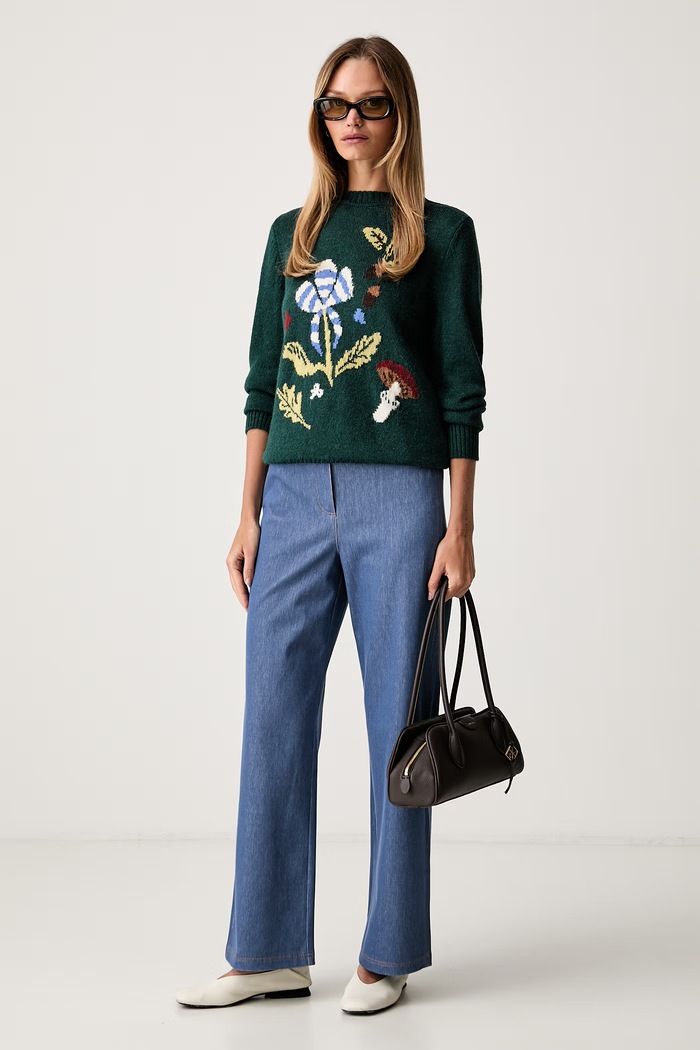 MM by Max Mara spodnie damskie z bawełną MMLEMIRO 2626786017600 niebieski AW26
