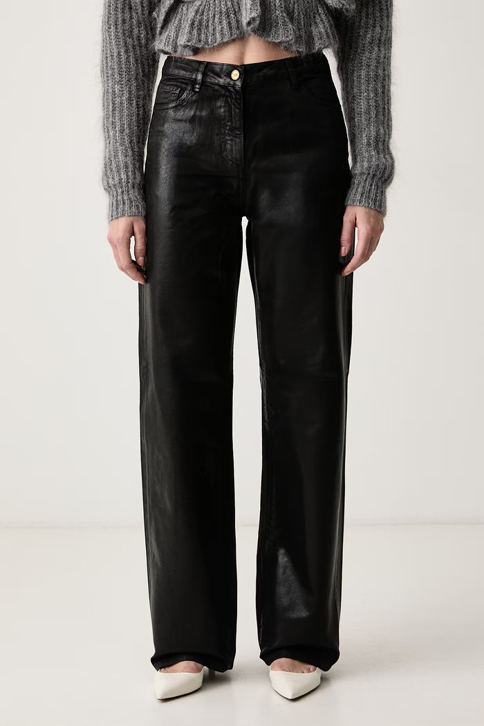 Elisabetta Franchi Jeansy straight damskie czarny PJ26N66E2