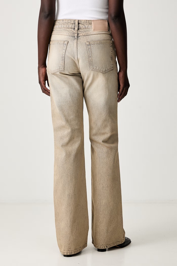 Odzież Our Legacy jeansy bootcut damskie W4265BW beżowy
