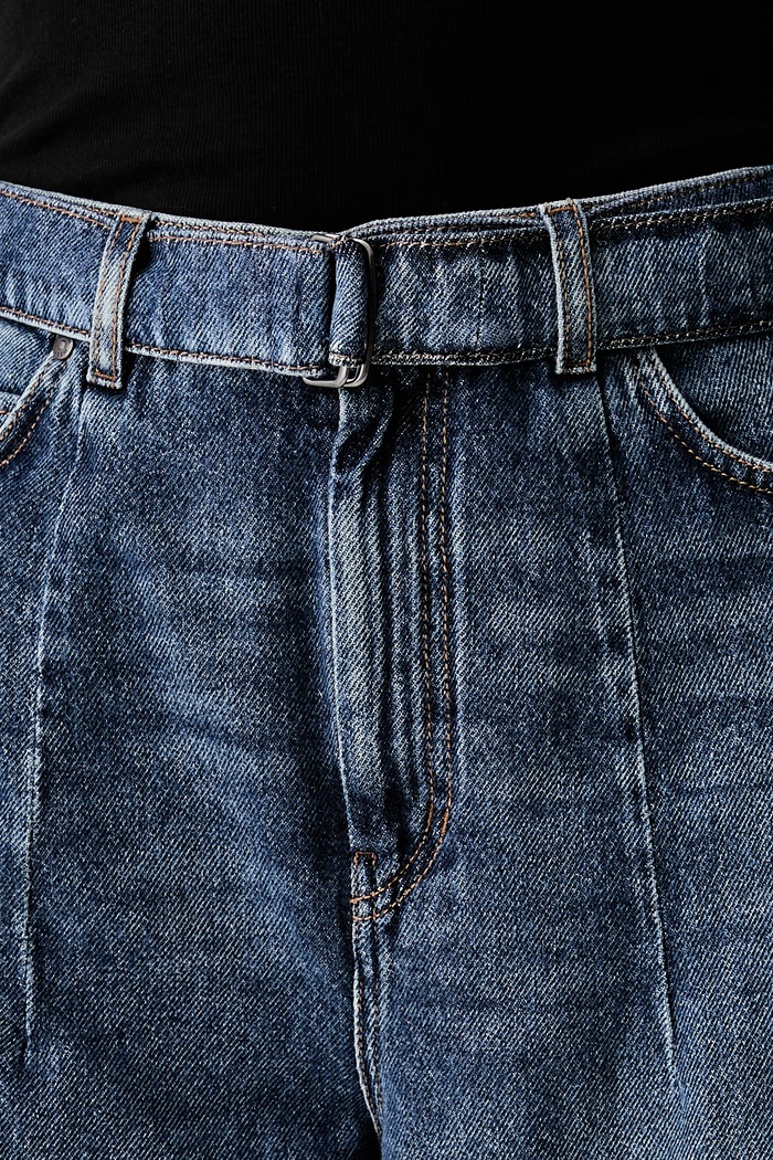 Weekend Max Mara jeansy relaxed fit damskie WKDMADIA granatowy 2625186081600