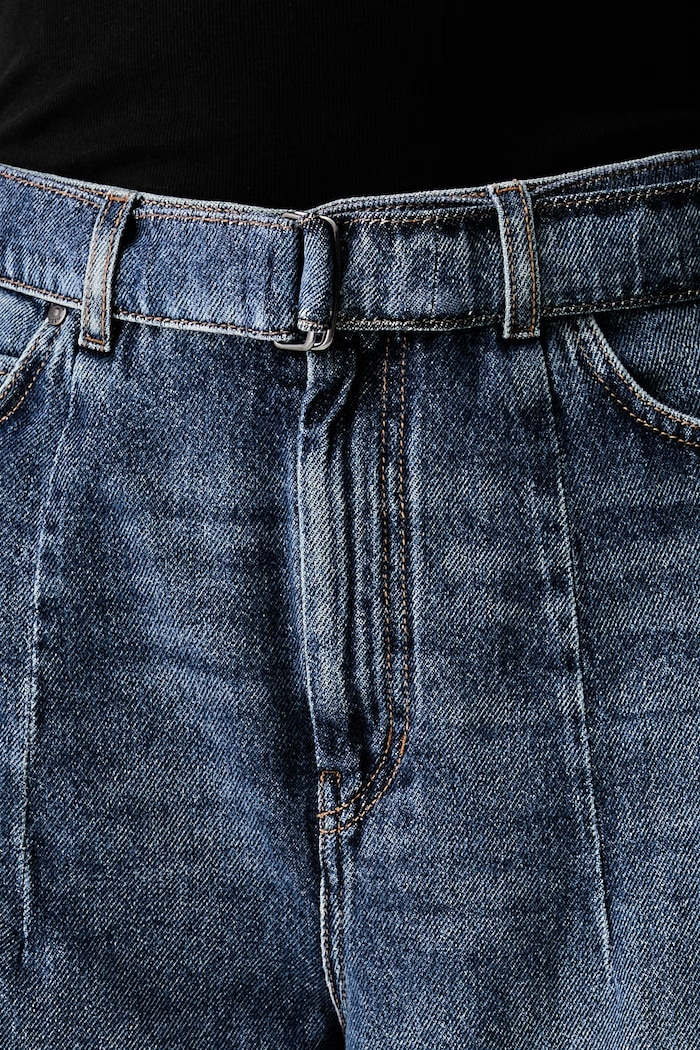 Weekend Max Mara jeansy relaxed fit damskie WKDMADIA granatowy 2625186081600
