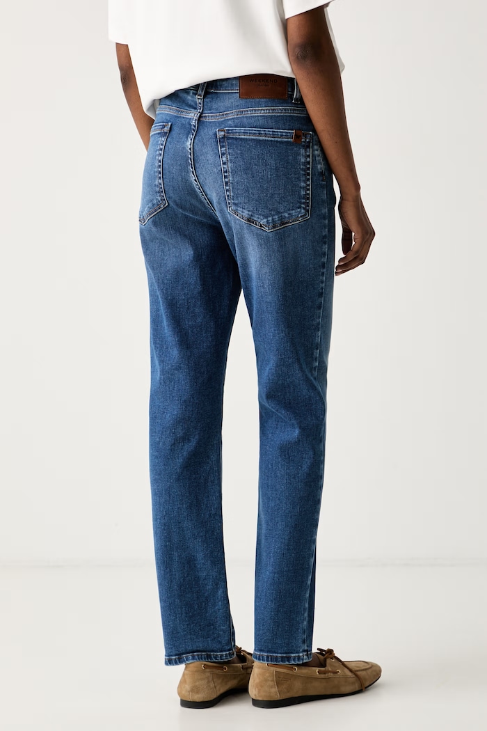 Odzież Weekend Max Mara jeansy damskie WKDLANA 2625186071600 niebieski