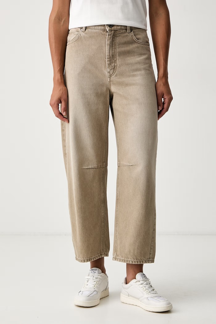 Weekend Max Mara jeansy relaxed fit damskie WKDARCADIA beżowy 2625186061600
