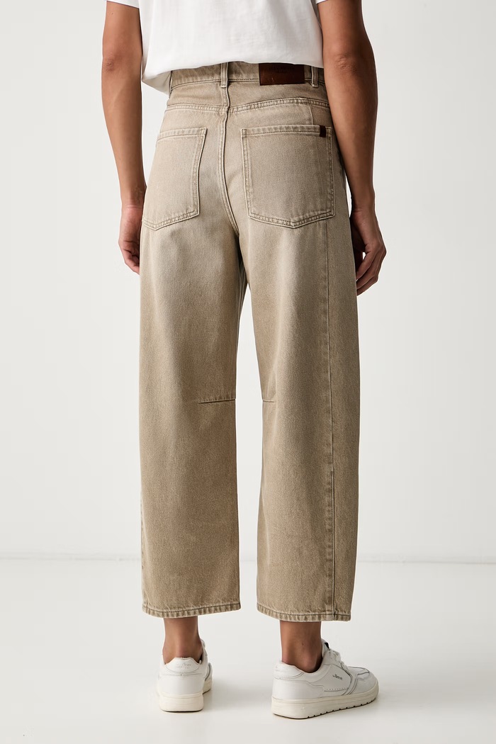 Odzież Weekend Max Mara jeansy relaxed fit damskie WKDARCADIA 2625186061600 beżowy