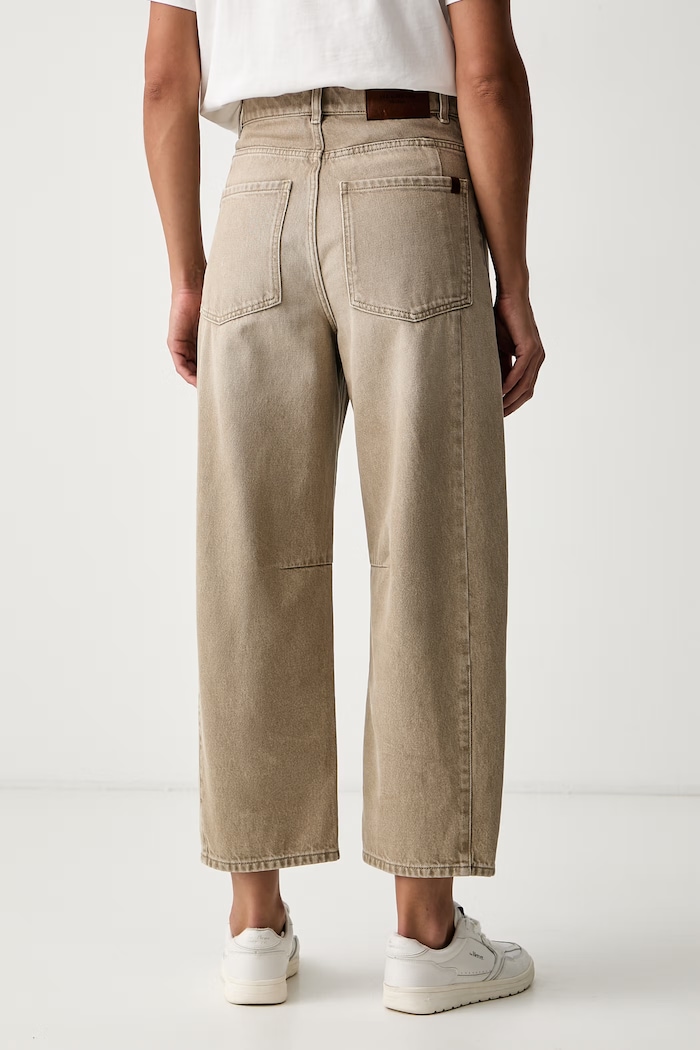 Odzież Weekend Max Mara jeansy relaxed fit damskie WKDARCADIA 2625186061600 beżowy