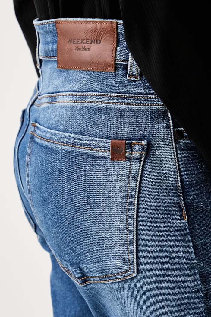 Weekend Max Mara jeansy bootcut damskie WKDRAPALLO niebieski 2625186051600