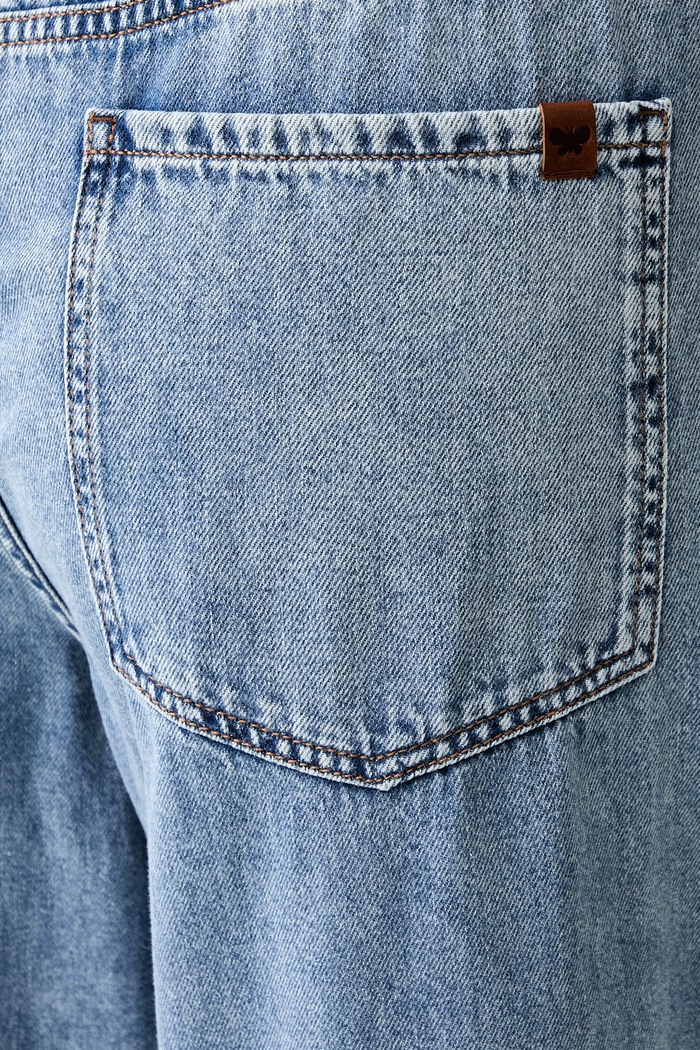 Weekend Max Mara jeansy wide leg damskie WKDZATTERA niebieski 2625186031600