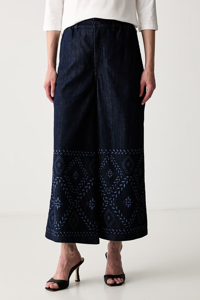 Weekend Max Mara jeansy wide leg damskie WKDLAMPADA granatowy 2625186011600