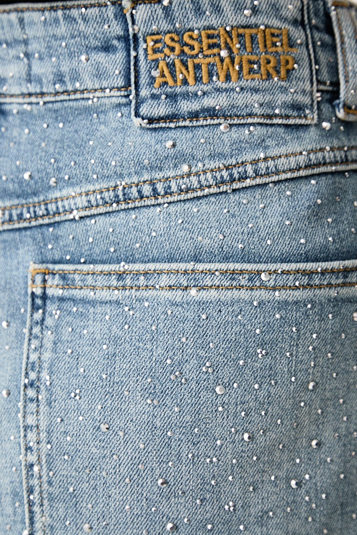 Jeansy straight damskie Kactus Essentiel Antwerp Kactus.AA19 niebieski