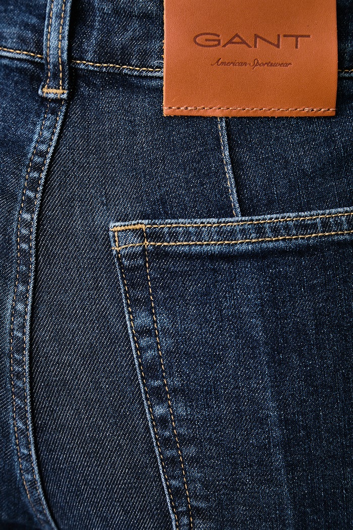 Jeansy flare damskie Gant 4100315 granatowy