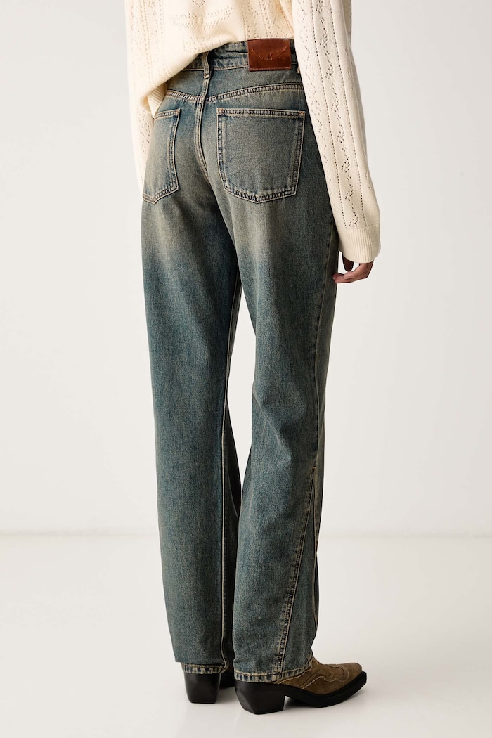 Odzież Zadig&Voltaire Jeansy relaxed fit damskie ETE WWJE01335 niebieski