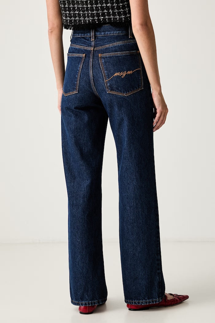Abbigliamento MSGM jeans regular da donna 4141MDP231L.267763 blu navy