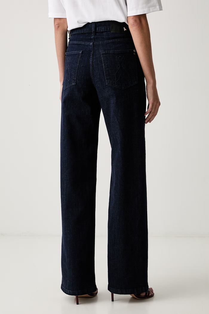 Odzież Patrizia Pepe jeansy straight damskie 8P0543.D113 granatowy
