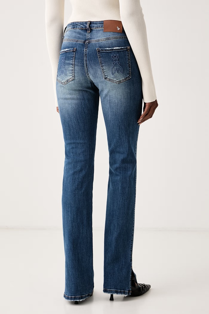 Odzież Patrizia Pepe jeansy bootcut damskie 8P0361.D0037 niebieski