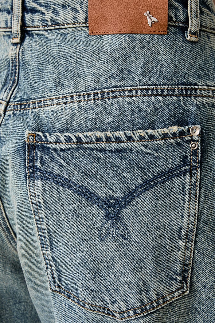 Jeansy straight damskie Patrizia Pepe 8P0349.D1WZB niebieski