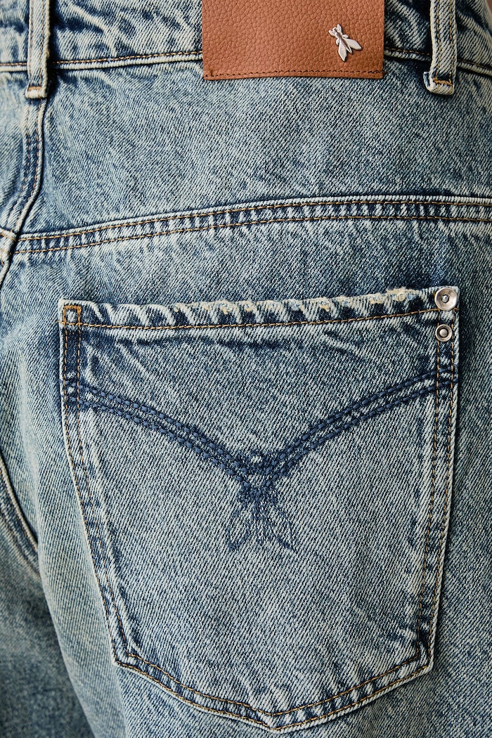 Jeansy straight damskie Patrizia Pepe 8P0349.D1WZB niebieski