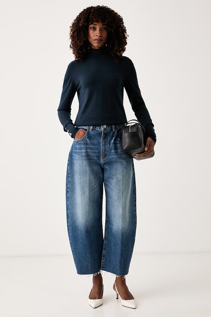 Patrizia Pepe jeansy straight damskie 8P0349.D1WZB niebieski AW26