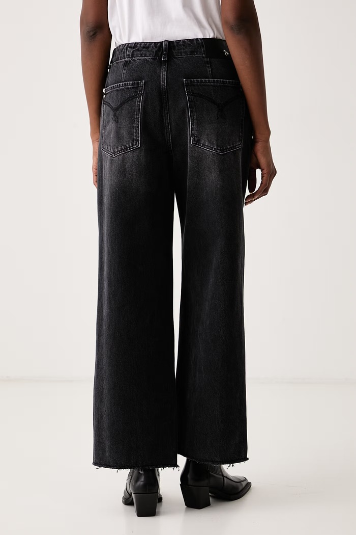 Odzież Patrizia Pepe jeansy wide leg damskie 8P0020.D1WZN czarny