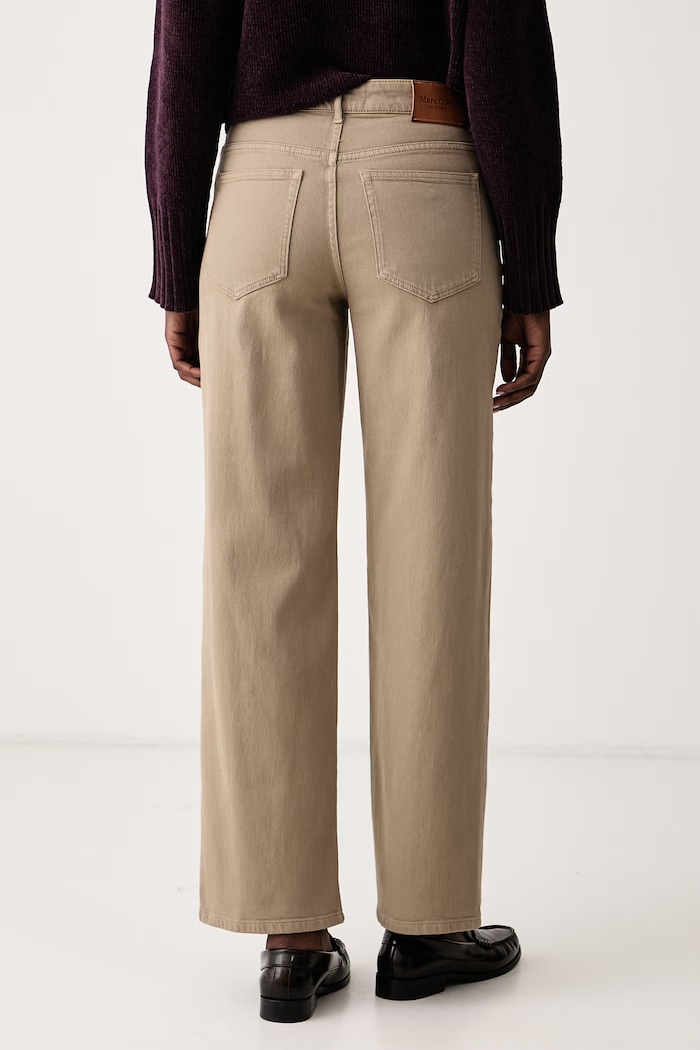 Odzież Marc O'Polo Jeansy wide leg damskie 5000014834 beżowy