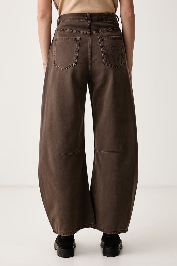 Oblečení Pinko Wide leg džíny dámské 107196.A3F9 hnědá