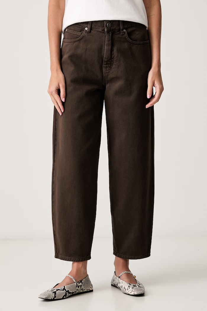 Pinko jeansy relaxed fit damskie brązowy 103857.A3KU