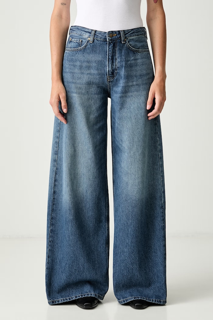 Joop! jeansy wide leg damskie niebieski 30105323