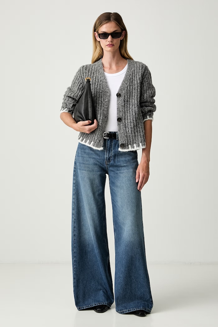 Joop! jeansy wide leg damskie 30105323 niebieski AW26
