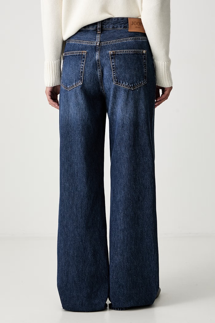 Odzież Joop! jeansy wide leg damskie 30105316 niebieski